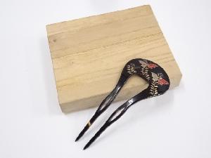 アンティーク　本鼈甲製　花蒔絵簪（9g）　□z